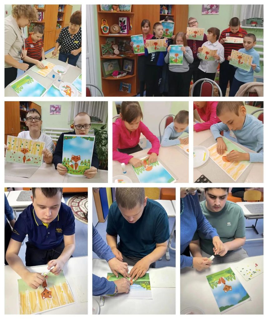 Лисичка в осеннем лесу
